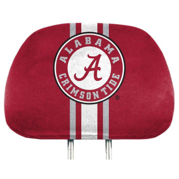 Fanmats University Of Alabama 2 Piece Full Color Headrest Cover Set, Red, 12 (62034)