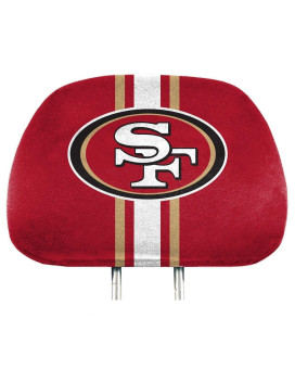 Fanmats Nfl - San Francisco 49Ers 2 Piece Full Color Headrest Cover Set , 12