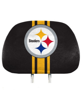 Fanmats Nfl - Pittsburgh Steelers 2 Piece Full Color Headrest Cover Set , 12