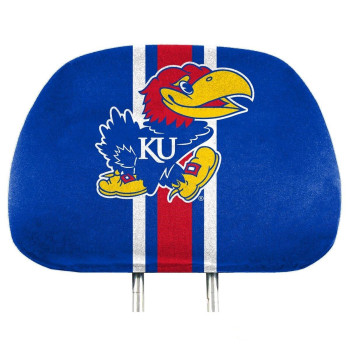 University Of Kansas 2 Piece Full Color Headrest Cover Set