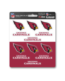 Fanmats 61110 Arizona Cardinals 12 Count Mini Decal Sticker Pack