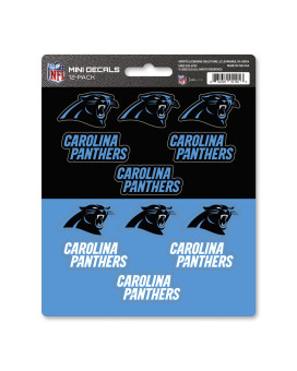 Fanmats 61114 Carolina Panthers 12 Count Mini Decal Sticker Pack