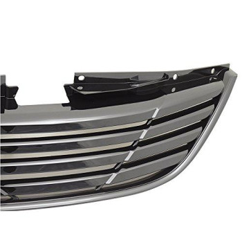 Grille Compatible With 2011-2014 Hyundai Sonata, Yf Front Black Grille Grill Horizon Abs Horizontal Style By Ikon Motorsports, 2012 2013