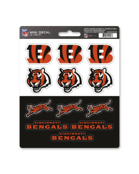 Fanmats 61116 Cincinnati Bengals 12 Count Mini Decal Sticker Pack