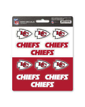 Fanmats 61124 Kansas City Chiefs 12 Count Mini Decal Sticker Pack