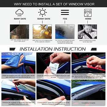 Ikon Motorsports Tape On External Window Visor, Compatible With 2011-2016 Honda Cr-Z Slim Smoke Tinted Acrylic Rain Deflector