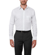 Van Heusen Mens Size Tall Fit Dress Shirts Poplin, White, 22 Neck 35-36 Sleeve
