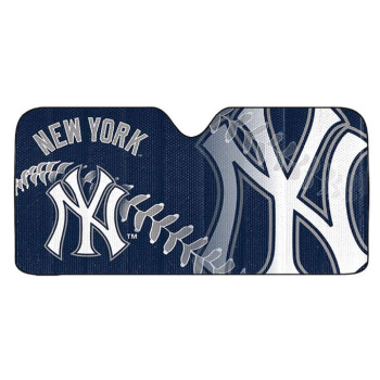 Fanmats 60036 Mlb New York Yankees Windshield Sun Auto Shade, Sun Shield Sun Visor Accordion Tri-Fold For Storage 59 X 295, Colorful Team Design