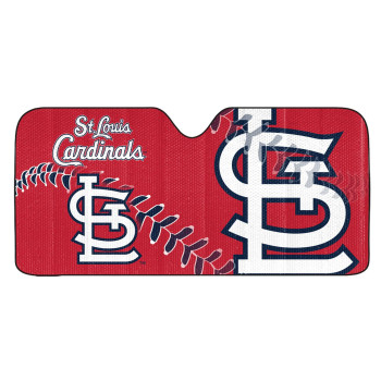 Fanmats 60038 Mlb St Louis Cardinals Windshield Sun Auto Shade, Sun Shield Sun Visor Accordion Tri-Fold For Storage 59 X 295, Colorful Team Design