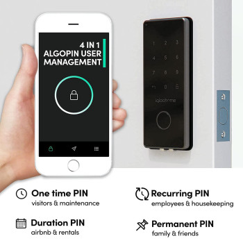 Igloohome Deadbolt 2S Digital Smart Lock, Keyless Entry, Electronic Keypad, Airbnb Sync - Remotely Generate Bluetooth-Keys/Access Codes for Single Use/Recurring Visits/Exact Date/Time Without Internet