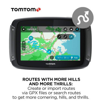 TomTom Rider 550 Motorcycle GPS Navigation Device, 4.3 Inch, with