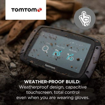 TomTom Rider 550 Motorcycle GPS Navigation Device, 4.3 Inch, with