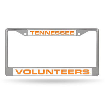 Ncaa Rico Industries Tennessee Volunteers Alternate Chrome Laser License Frame 12 X 6 Laser Cut Chrome Frame - Cartrucksuv Automobile Accessory