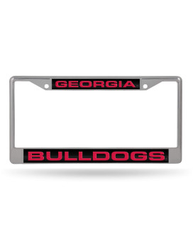 Ncaa Rico Industries Georgia Bulldogs Alternate Chrome Laser License Frame 12 X 6 Laser Cut Chrome Frame - Cartrucksuv Automobile Accessory