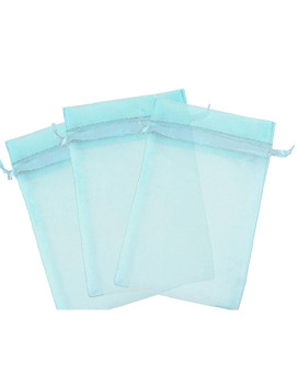 50 Pcs Light Blue 3X4 Sheer Drawstring Organza Bags Jewelry Pouches Wedding Party Favor Gift Bags Gift Bags Candy Bags Kyezi Design And Craft]