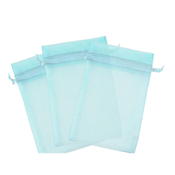 50 Pcs Light Blue 3X4 Sheer Drawstring Organza Bags Jewelry Pouches Wedding Party Favor Gift Bags Gift Bags Candy Bags Kyezi Design And Craft]