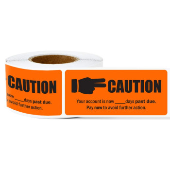 300 Past Due Stickers, 1 X 125 Inch Over Due Stickers Billing And Collections Reminder Warning Stickers Final Notice Account Receivable Delinquent Billing Statement - 1 Roll Of 300 Overdue Sticker