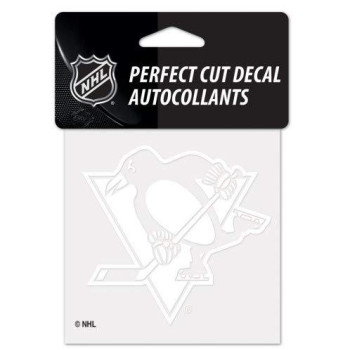 Wincraft Nhl Pittsburgh Penguins 4X4 Perfect Cut White Decal One Size Team Color