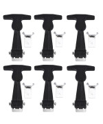 Creatyi 6 PCS Rubber Flexible Hasp T-Handle Draw Latches