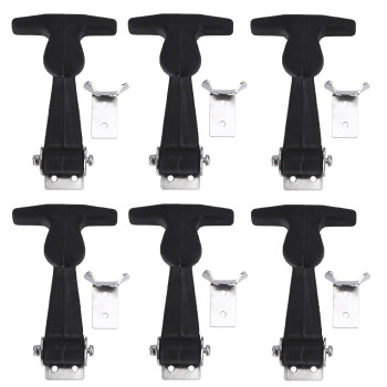 Creatyi 6 PCS Rubber Flexible Hasp T-Handle Draw Latches