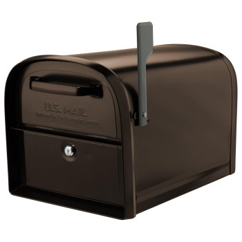 Architectural Mailboxes 6300RZ Oasis 360 Locking Parcel Mailbox with 2-Access Doors, X-Large, Rubbed Bronze