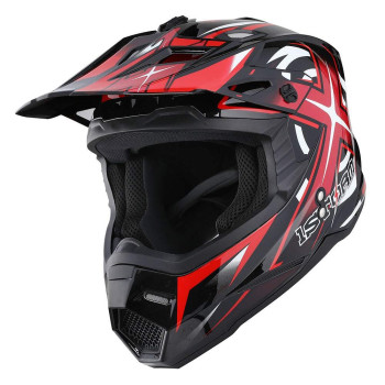 1Storm Adult Motocross Helmet Bmx Mx Atv Dirt Bike Four Wheeler Quad Motorcycle Full Face Helmet Racing Style: Hf801 Sonic Red