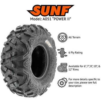 Sunf 19X7-8 Replacement Tubeless 6 Pr Atv Utv Tires A051 Power Ii [Single]