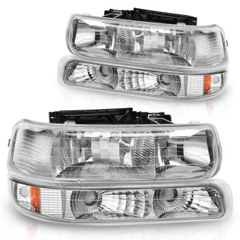 Dwvo Headlight Assembly Compatible With 99-02 Chevrolet Silverado 1500 250001-02 Chevy Silverado 1500Hd 2500Hd 3500Hd00-06 Chevy Tahoe Suburban 1500 2500 (Not For Gmc)