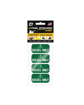 Diesel Only Sticker (Green), Diesel Labels For Tractors, Construction And Heavy Equipment - Weather Proof, Extreme Stick, Diesel Decal By Fuel Stickers - Usa Made (2X1 Inch), 4 Labels