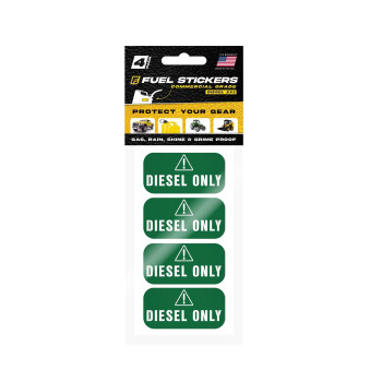 Diesel Only Sticker (Green), Diesel Labels For Tractors, Construction And Heavy Equipment - Weather Proof, Extreme Stick, Diesel Decal By Fuel Stickers - Usa Made (2X1 Inch), 4 Labels