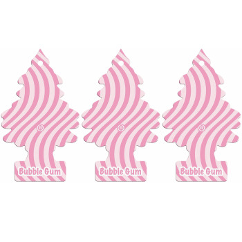 Little Trees Car Air Freshener Hanging Paper Tree For Home Or Car Bubble Gum Pack Of 3