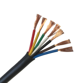 Triir Cable Automobile Rougenoir Multiconducteur 12 V 24 V 23457 Fils A Paroi Fine: (7 X 05Mma 11Amps Cable Rond, 5 Matre)