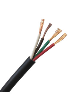 Triir Cable Automobile Rougenoir Multiconducteur 12 V 24 V 23457 Fils A Paroi Fine: (4 X 075Mma 1Amps Cable Rond, 10 Matre)