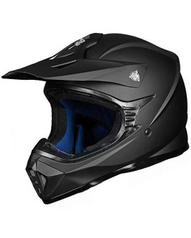 Ilm Youth Kids Dirt Bike Helmets Motocross Atv Dirtbike Bmx Mx Offroad Full Face Motorcycle Helmet, Dot Approved Model 128Ys (Matte Black, Youth-Medium)