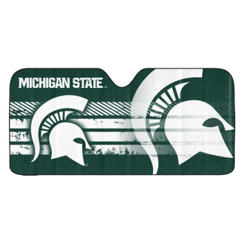 Fanmats 60016 Ncaa Michigan State Spartans Windshield Sun Auto Shade, Sun Shield Sun Visor Accordion Tri-Fold For Storage 59 X 295, Colorful Team Design