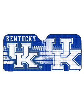 Fanmats 60011 Ncaa Kentucky Wildcats Windshield Sun Auto Shade, Sun Shield Sun Visor Accordion Tri-Fold For Storage 59 X 295, Colorful Team Design