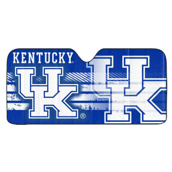 Fanmats 60011 Ncaa Kentucky Wildcats Windshield Sun Auto Shade, Sun Shield Sun Visor Accordion Tri-Fold For Storage 59 X 295, Colorful Team Design