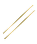 Sutemribor Brass Solid Round Rod Lathe Bar Stock, 3/8 Inch in Diameter 14 Inches in Length (2 PCS)