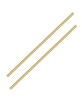 Sutemribor Brass Solid Round Rod Lathe Bar Stock, 3/8 Inch in Diameter 14 Inches in Length (2 PCS)