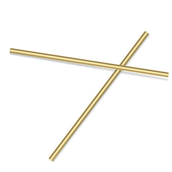 Sutemribor Brass Solid Round Rod Lathe Bar Stock, 3/8 Inch in Diameter 14 Inches in Length (2 PCS)