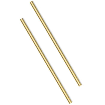 Sutemribor Brass Solid Round Rod Lathe Bar Stock, 3/8 Inch in Diameter 14 Inches in Length (2 PCS)