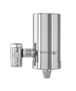 Waterdrop WD-FC-06 Stainless-Steel Faucet Water Filter, Carbon Block Water Filtration System, Tap Water Filter, Reduces Chlorine, Heavy Metals and Bad Taste (1 Filter Included)