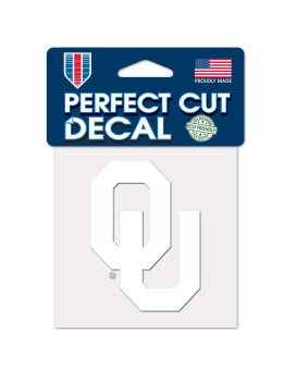 Wincraft Ncaa Oklahoma Sooners 4X4 Perfect Cut White Decal One Size Team Color