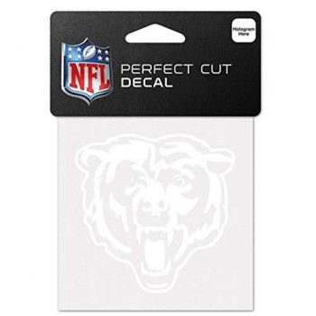 Wincraft Nfl Chicago Bears 4X4 Perfect Cut White Decal One Size Team Color