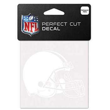 Nfl Cleveland Browns 4X4 Perfect Cut White Decal One Size Team Color