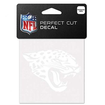 Wincraft Nfl Jacksonville Jaguars 4X4 Perfect Cut White Decal One Size Team Color