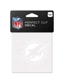 Wincraft Nfl Miami Dolphins 4X4 Perfect Cut White Decal One Size Team Color