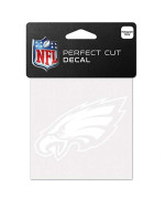 Wincraft Nfl Philadelphia Eagles 4X4 Perfect Cut White Decal One Size Team Color