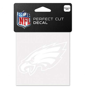 Wincraft Nfl Philadelphia Eagles 4X4 Perfect Cut White Decal One Size Team Color