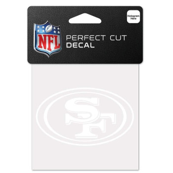 Wincraft Nfl San Francisco 49Ers 4X4 Perfect Cut White Decal One Size Team Color